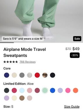 Airplane Mode Travel Sweatpants - Aloe Green
